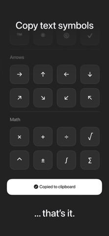 Glyphical - Copy Text Symbols screenshot