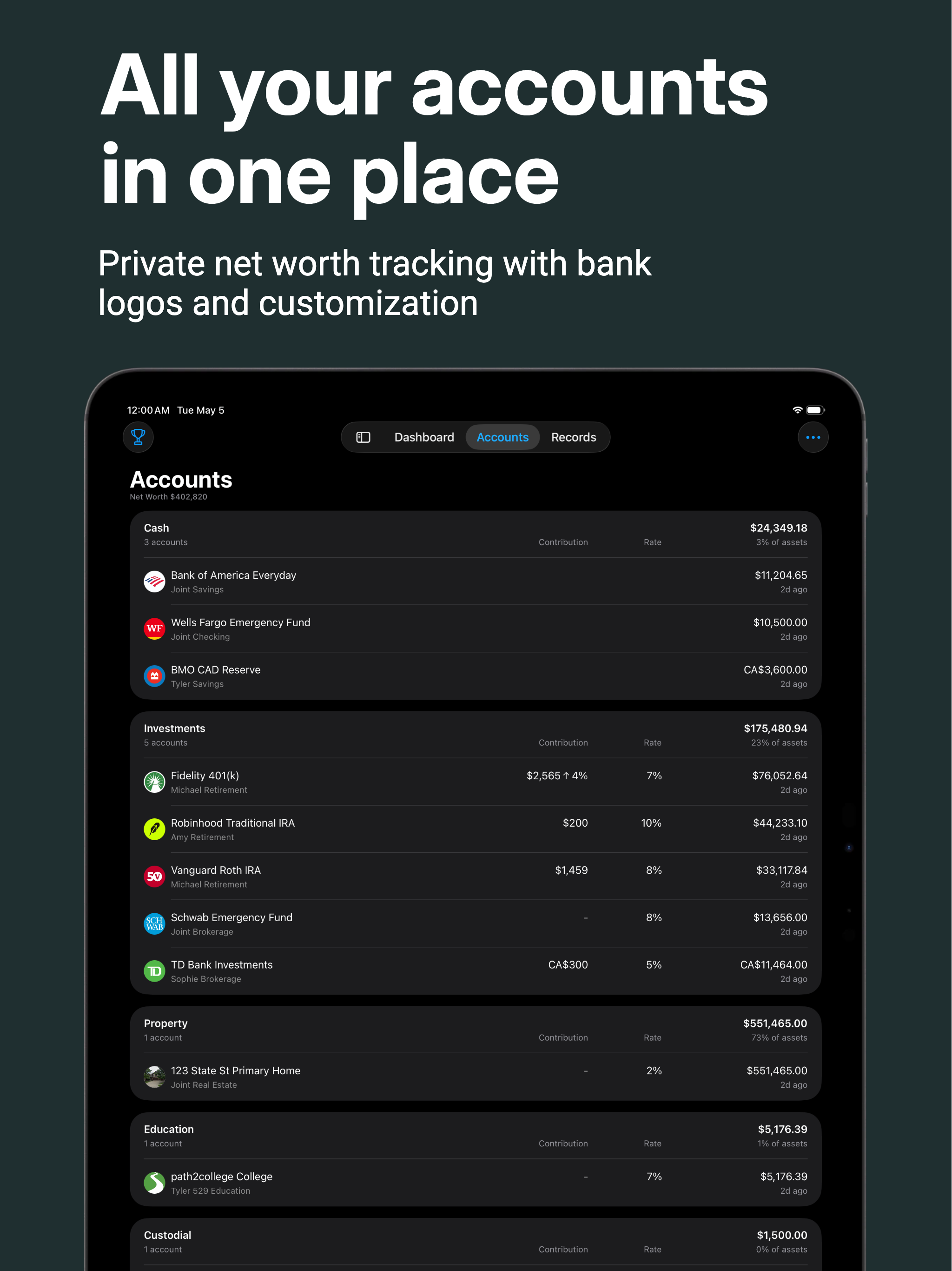 WealthTrunk: Net Worth Tracker screenshot 11