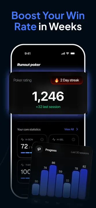 Runout Poker Trainer GTO Coach screenshot 3