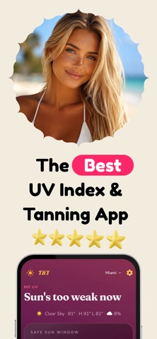 T&T: Tanning App, UV Index screenshot