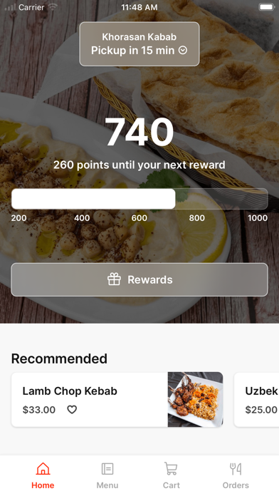 Khorasan Kabab iPhone screenshot 1 - Food & Drink app
