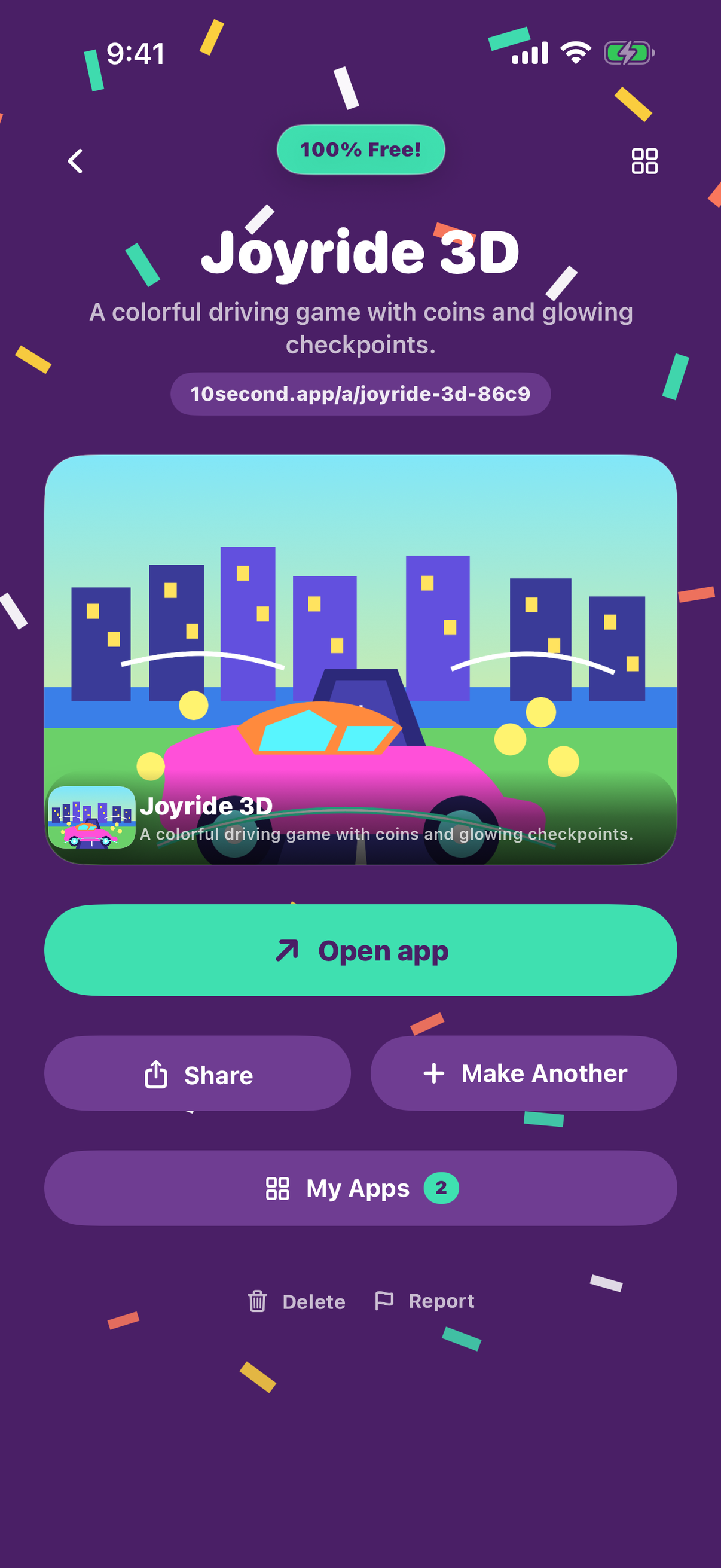 10 Second App