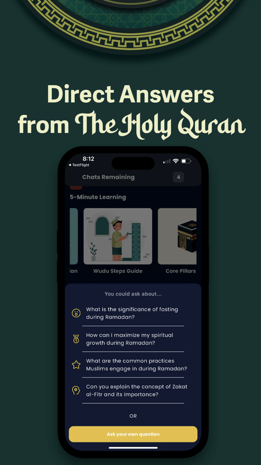 #4. Quran Chat - Ask, Read, Pray (iOS) By: Sabres Media LLC