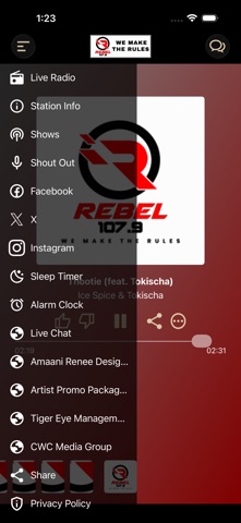 Rebel 107.9 screenshot