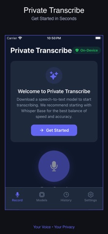 Private Transcribe screenshot