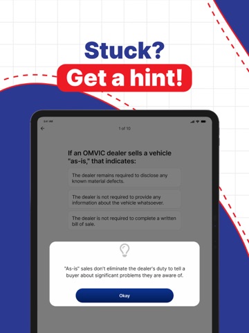 OMVIC Practice Test 2026 iPad screenshot