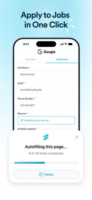 Simplify – AI Job Search iPhone App