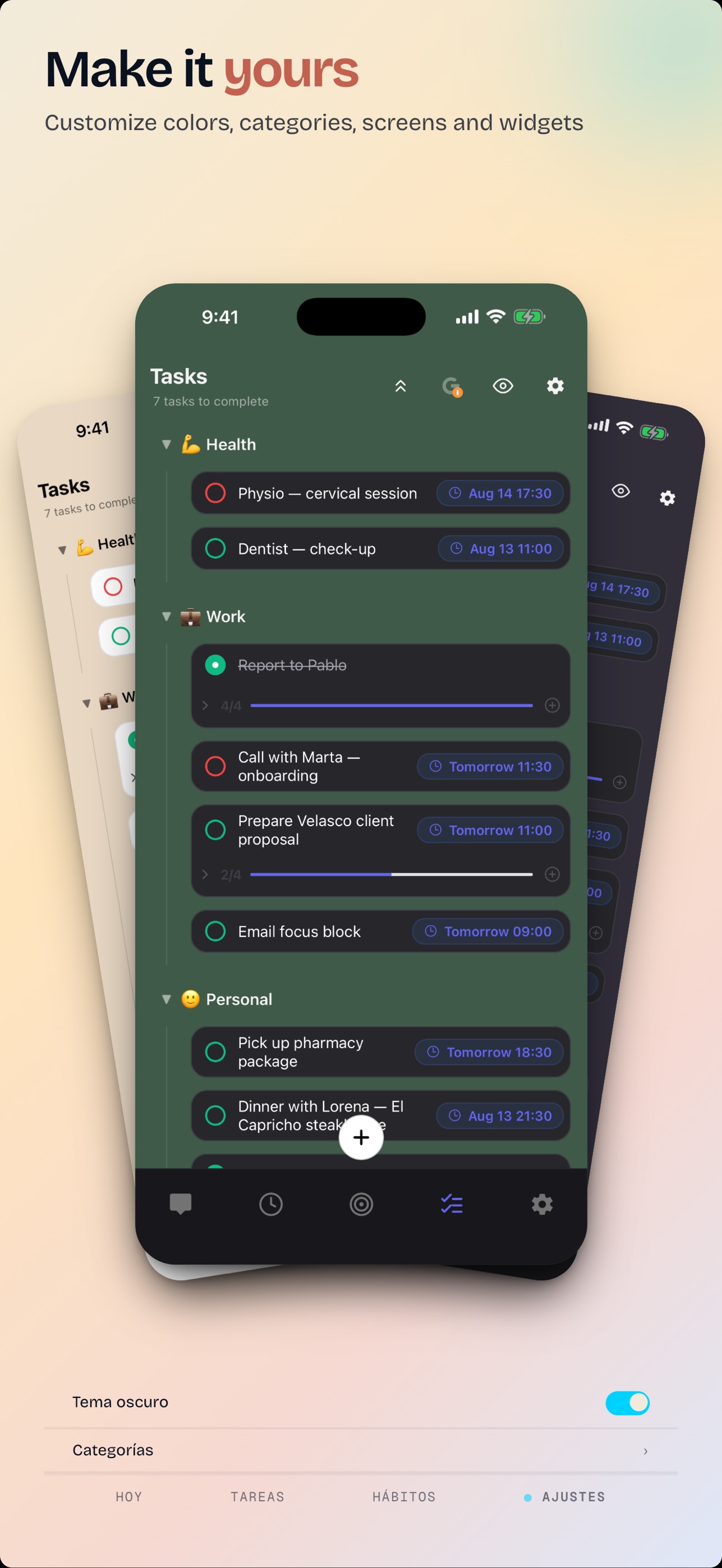 Screenshot 3 of 2brain: Tasks, Habits & AI