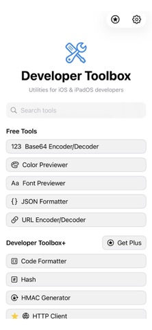 Developer Toolbox screenshot
