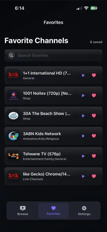 IPTV Smarters Pro Live Player screenshot 2 of 3