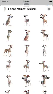 happy whippet stickers iphone screenshot 1