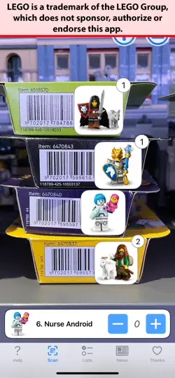 Скриншот Minifig Scan на iPhone 1