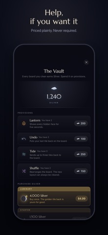 Nocturne: Tarot Tile Match iPhone screenshot