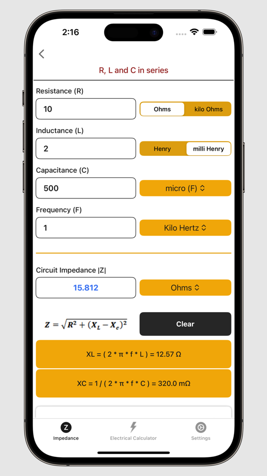 #6. Impedance Calculators (iOS) By: V PUGAZHENTHI