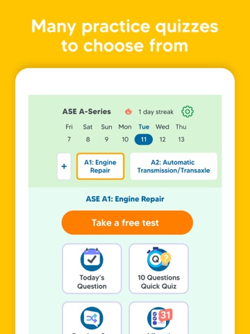 ASE Test Prep Auto Exam 2026 iPad screenshot