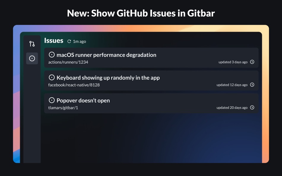 #2. GitBar (macOS) 作者: Thomas Lamars