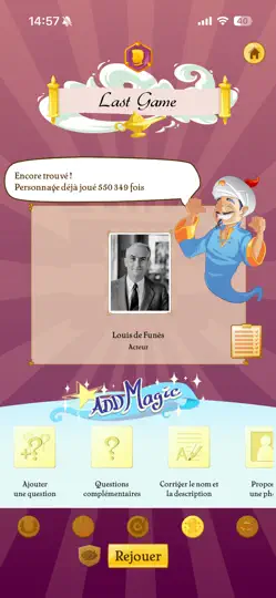 Capture d'écran de Akinator VIP sur iPhone 4