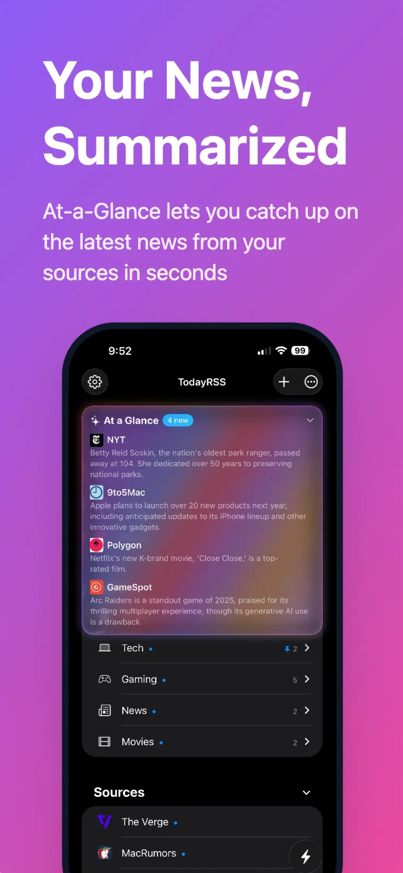 TodayRSS - News and Read Later