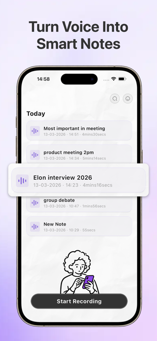FlowNote: AI Voice Notes Screenshot 1 of 5
