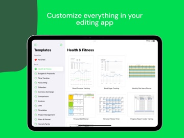Templates for Excel Pro iPad screenshot