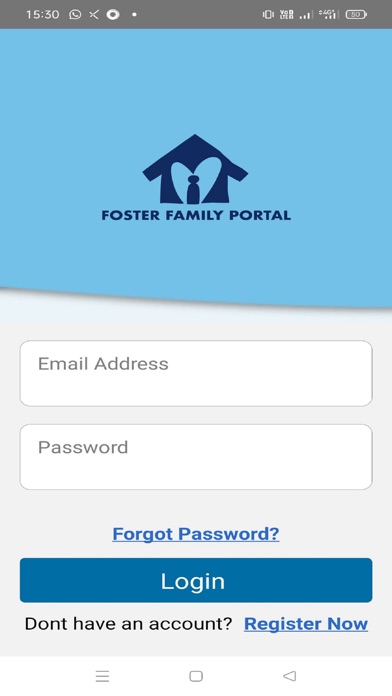 Foster Family Portal Screenshot