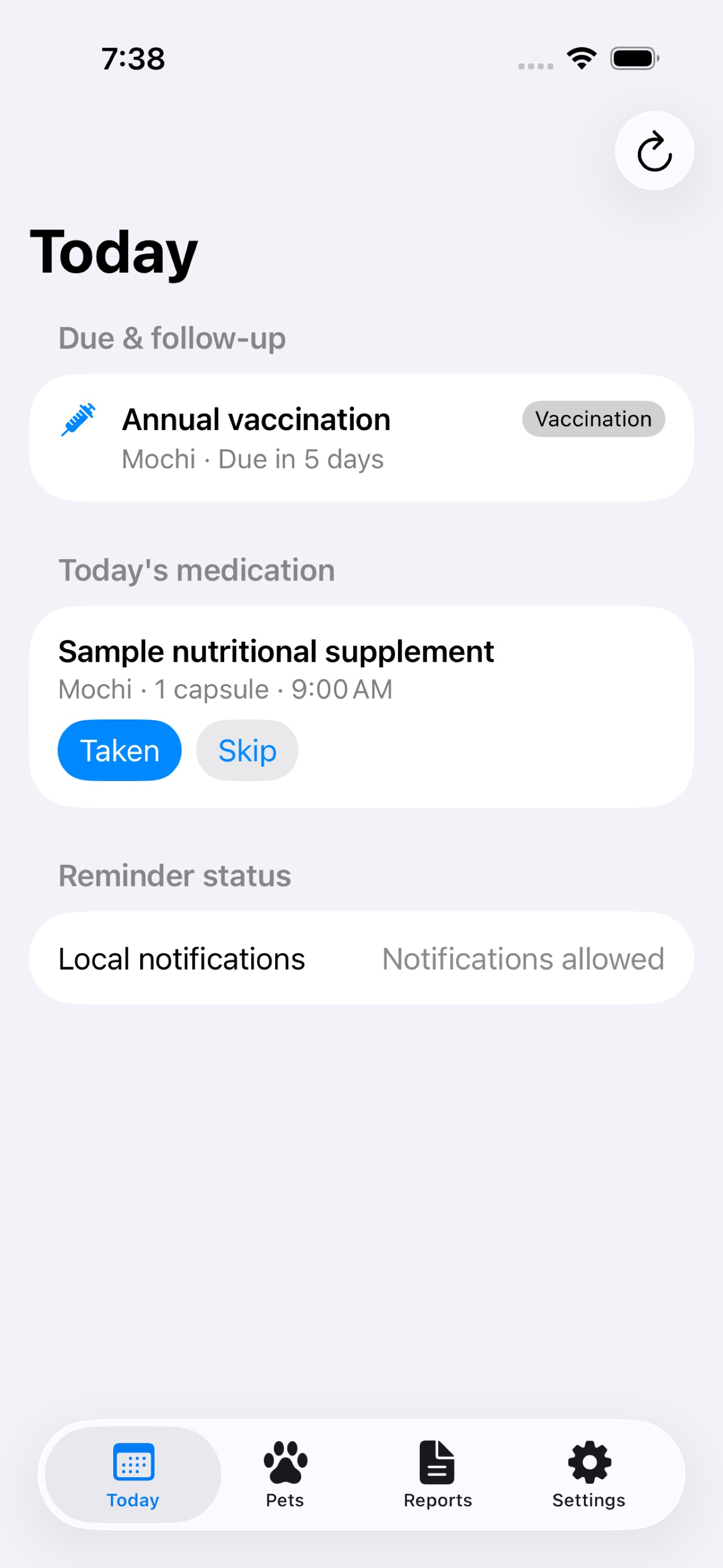Screenshot 1 of PetHealth: Care Records