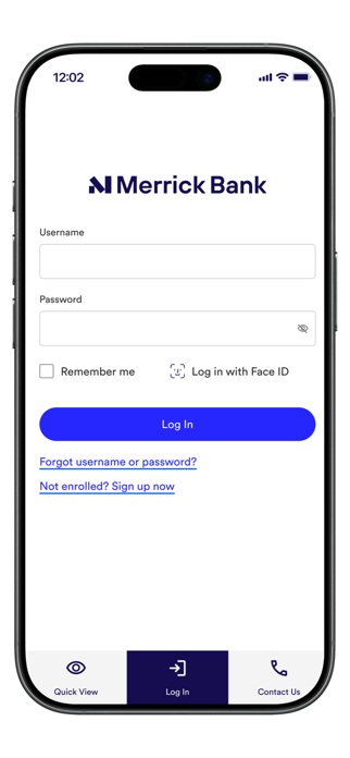 Merrick Bank Mobile Screenshot 1 of 4