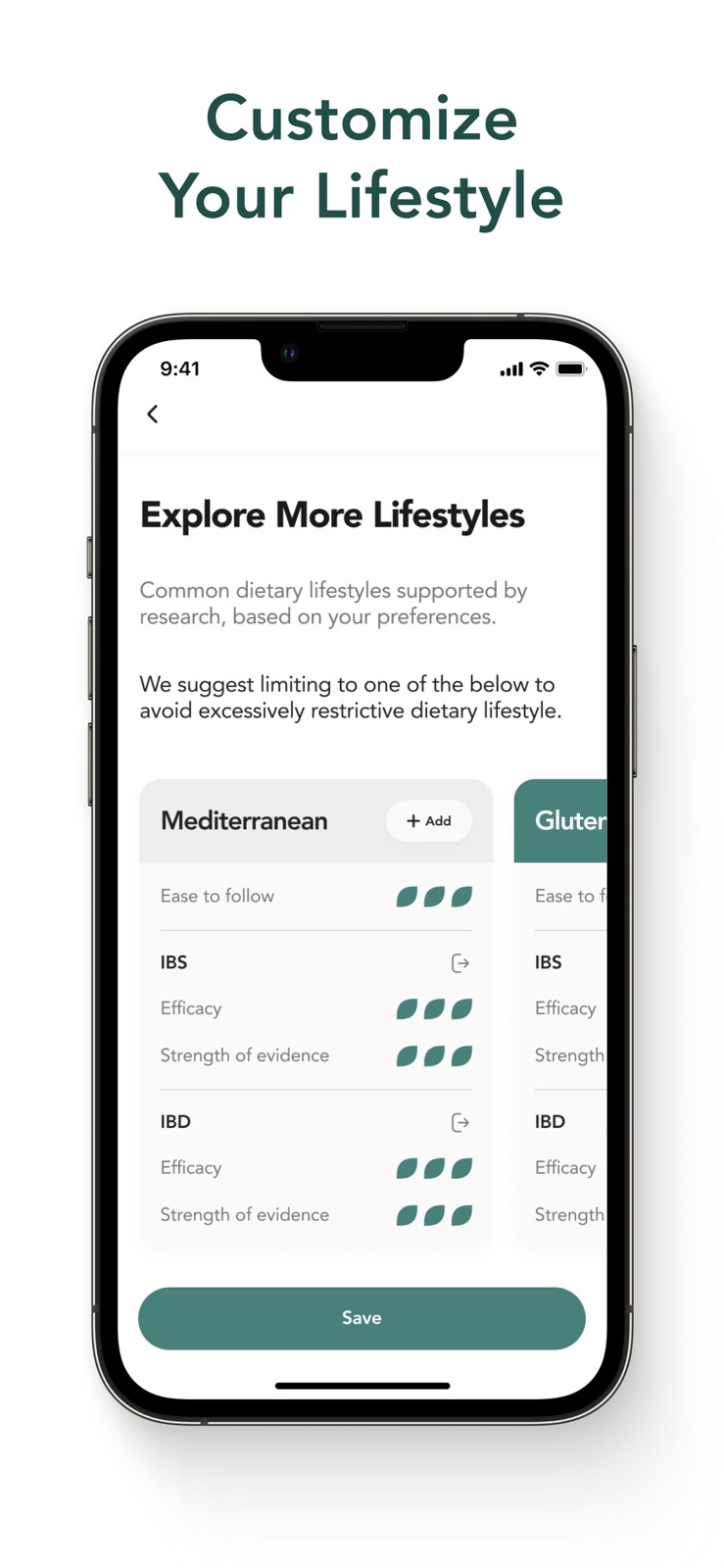 Heali: Diet & Nutrition Coach iphone screenshot 1