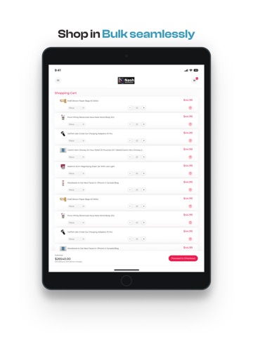 Nash Distribution iPad screenshot