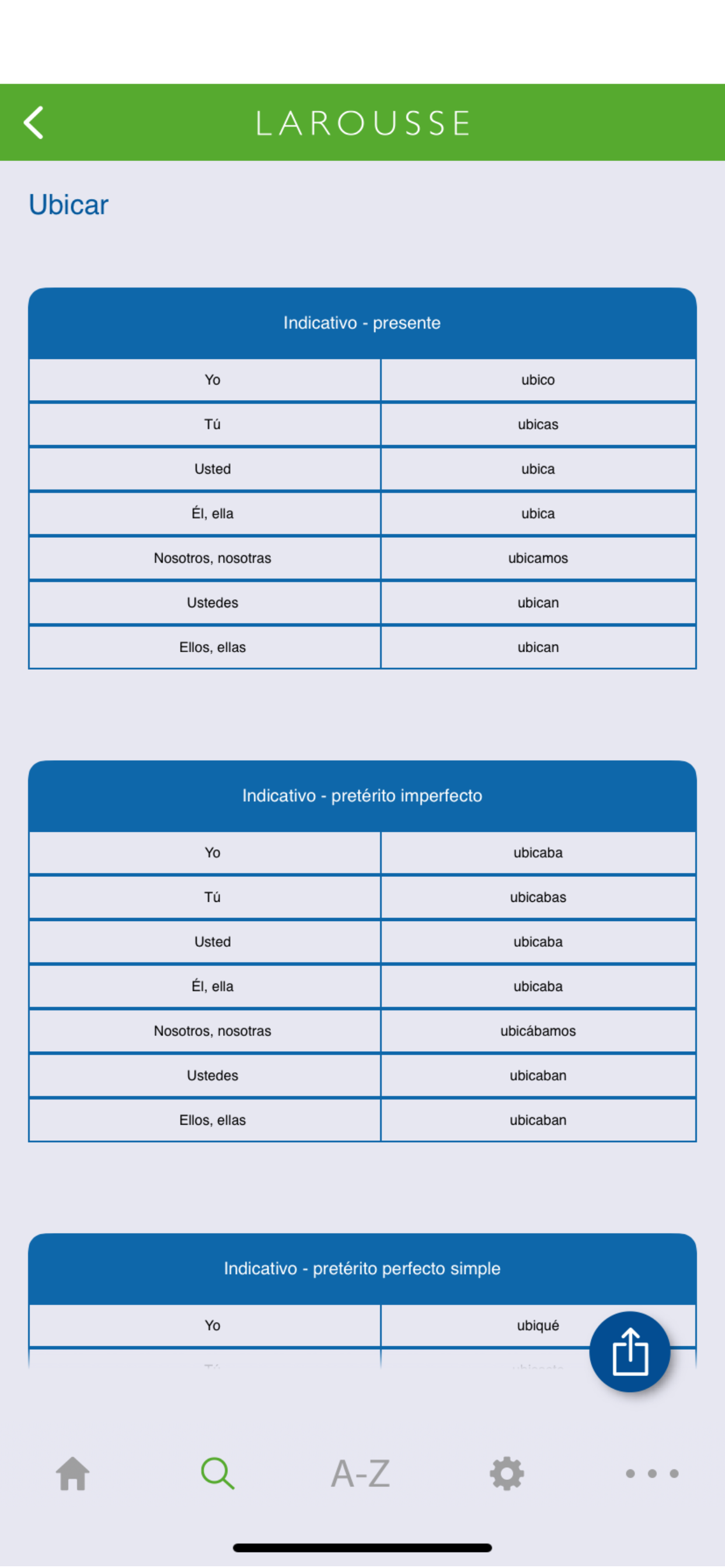 Larousse Verb Conjugation screenshot 3
