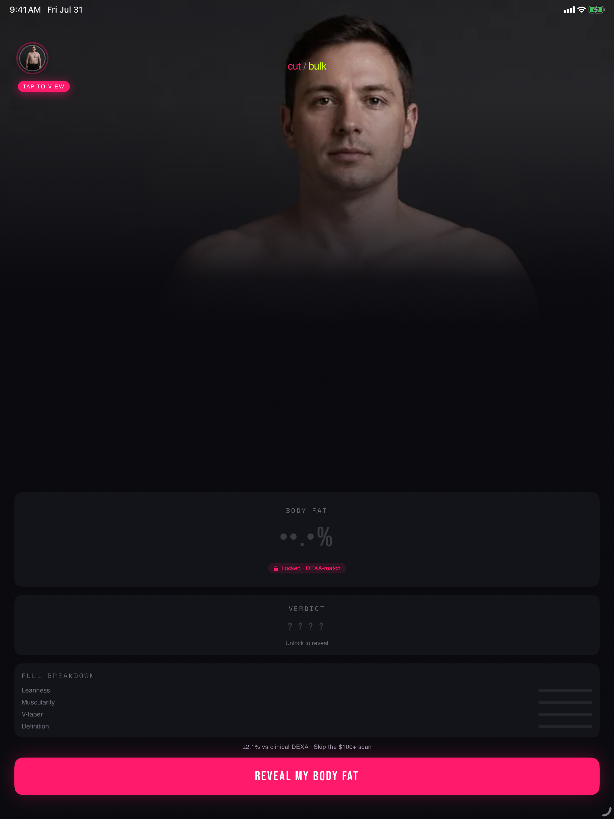 Cut or Bulk: Body Fat Scan screenshot 15
