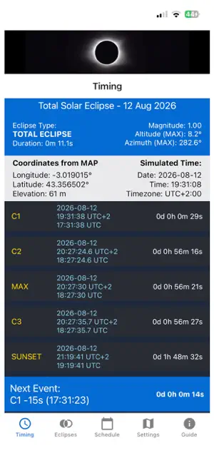 Eclipse Countdown screenshot 1