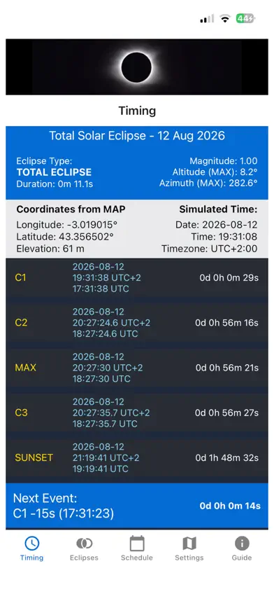 Eclipse Countdown screenshot 1