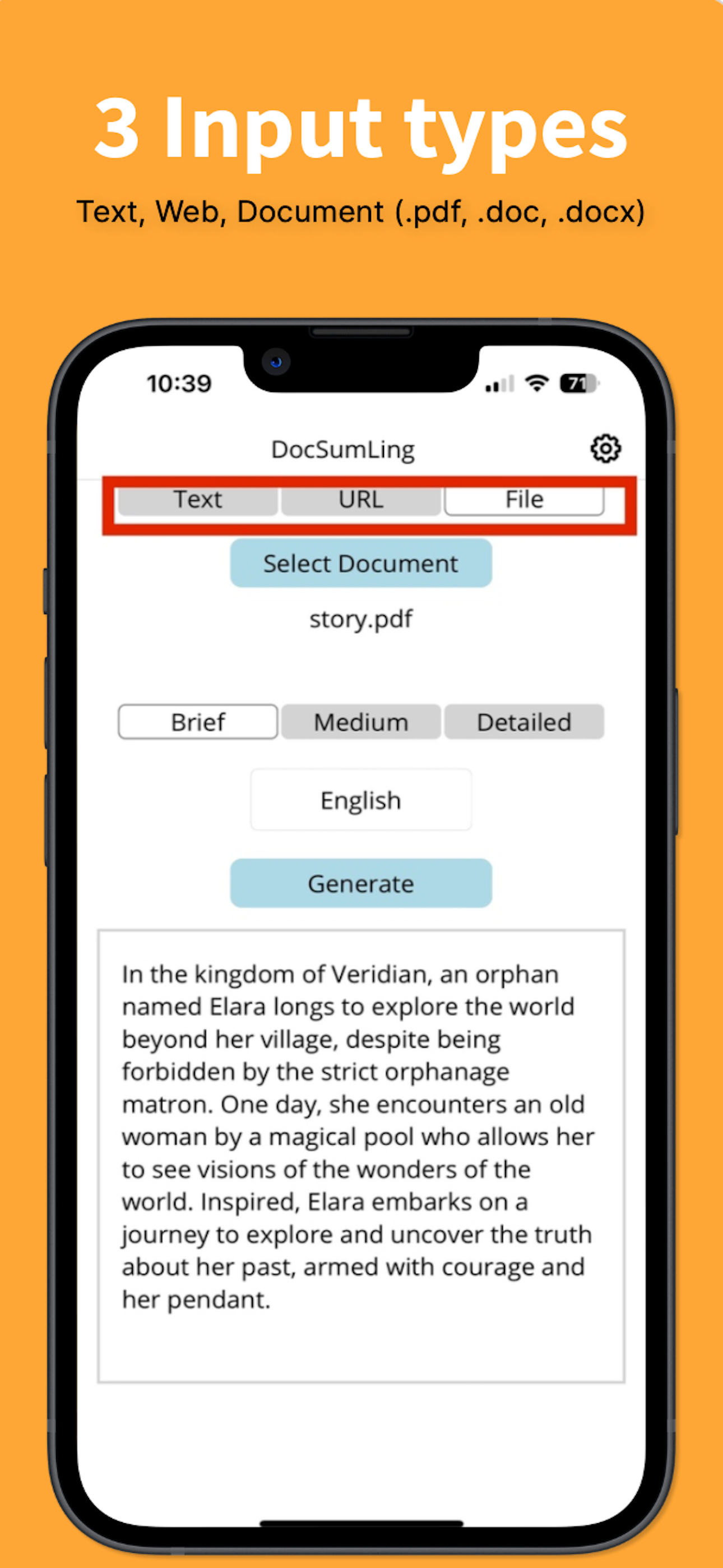 DocSumLing -Summarise web page
