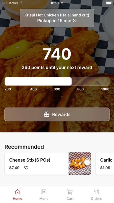 Krispi Hot Chicken Halal iPhone screenshot 1 - Food & Drink app