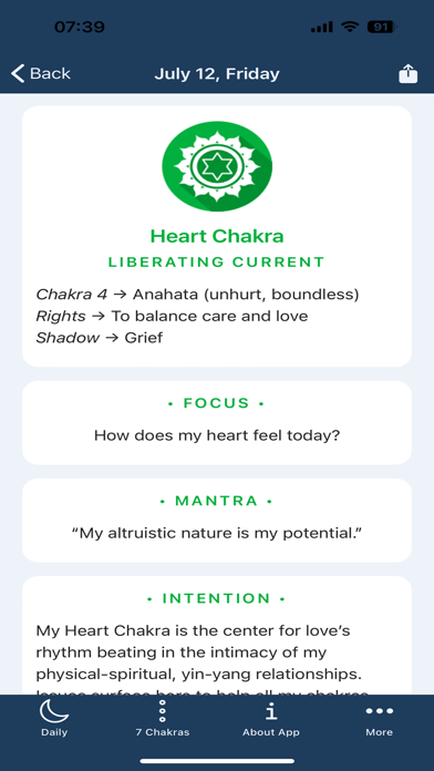 Moon Chakras™ iPhone screenshot 3 - Lifestyle app