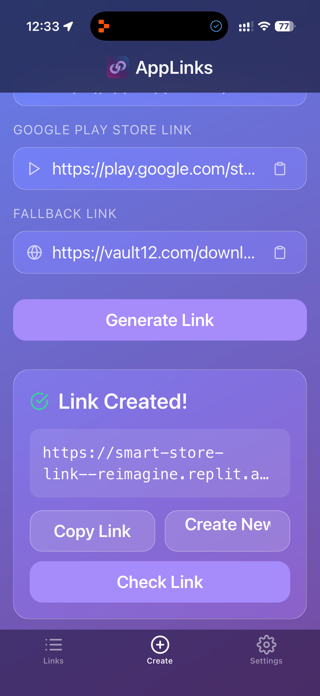 AppLink Generator Screenshot 1 of 4