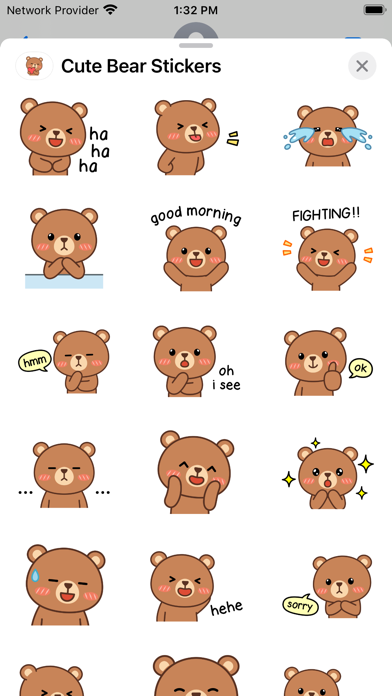 Screenshot 4 of Cute Bear Stickers - WASticker App