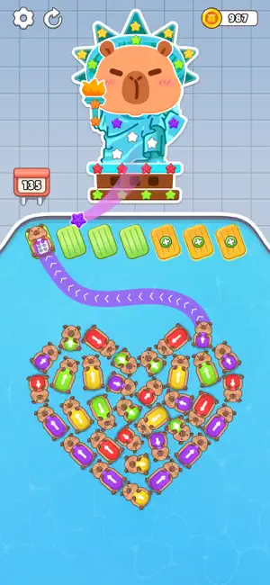Capybara Mania: Sorting Game screenshot 1