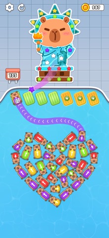Capybara Mania: Sorting Game iPhone screenshot