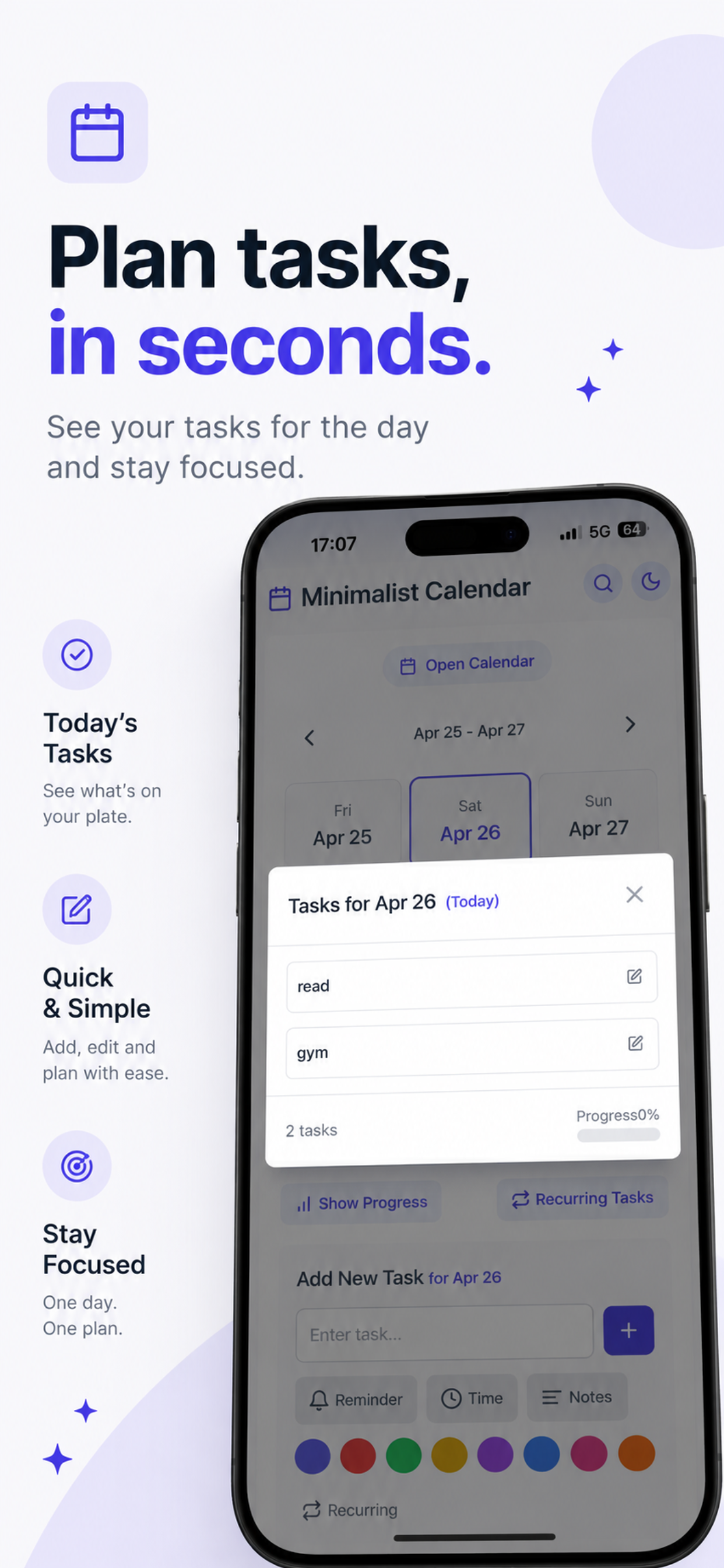 The Minimalist Calendar screenshot 3