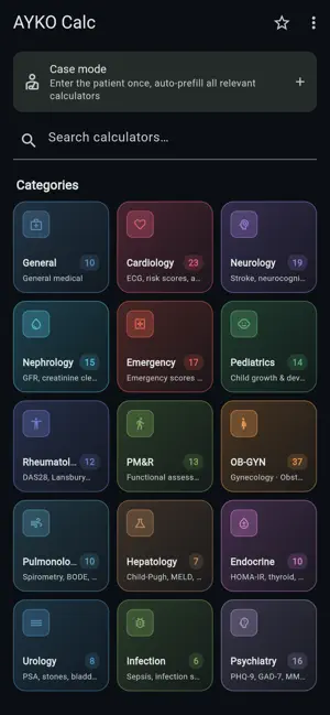 AYKO Calc: Medical Calc screenshot 1