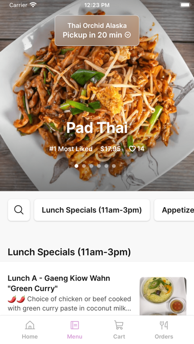 Thai Orchid Alaska iPhone screenshot 1 - Food & Drink app