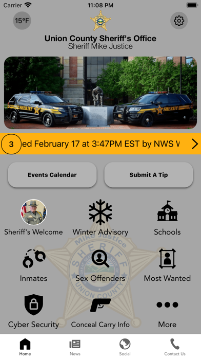 Union County Sheriff’s Office Screenshot