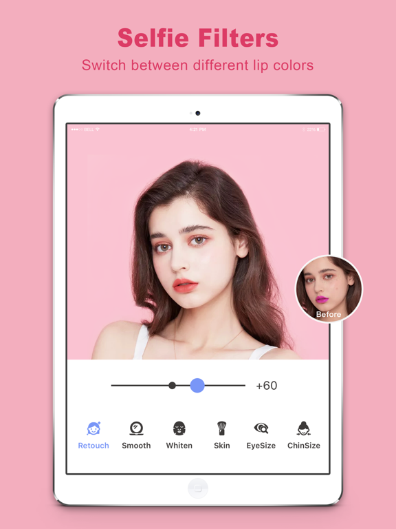 Beauty Self Camera - NB Camera iPad screenshot 4 - Photo & Video app