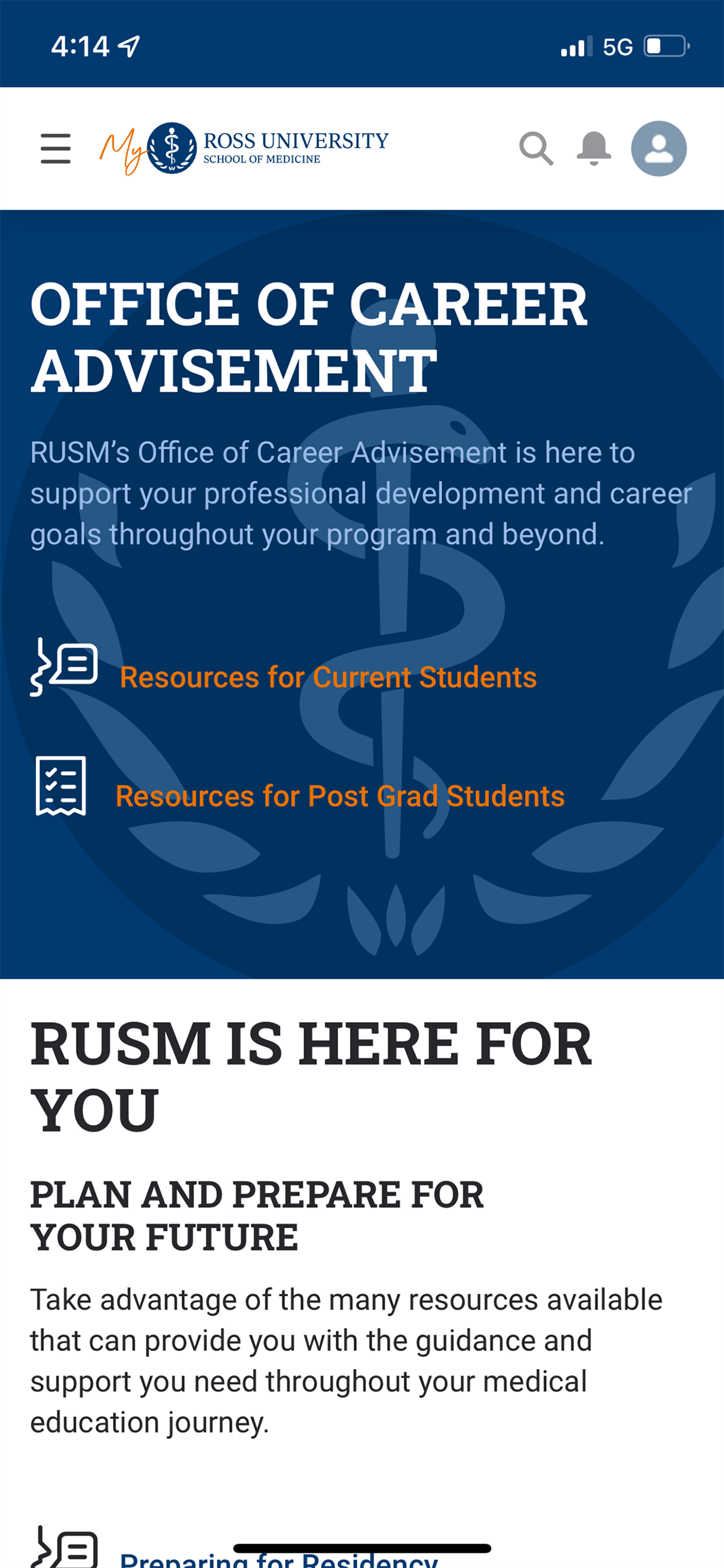 My Ross Med: Student Portal