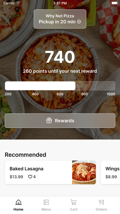 Why Not Pizza Screenshot