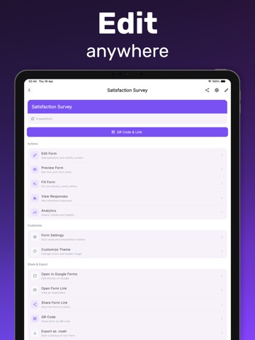 Form Maker for Google Forms iPad screenshot