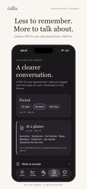 Calla - Perimenopause Tracker screenshot 4