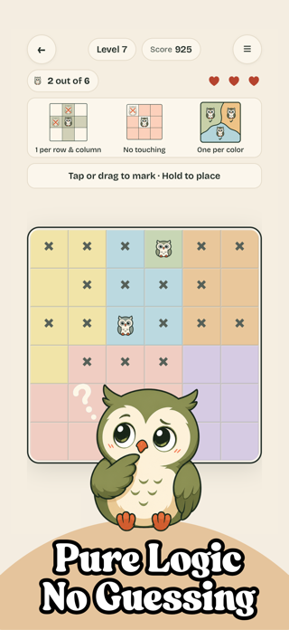 Hoot Grid: Logic Puzzles Screenshot 2 of 4
